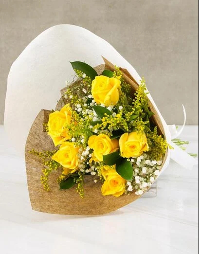 Shades Of Golden Yellow Rose Bouquet
