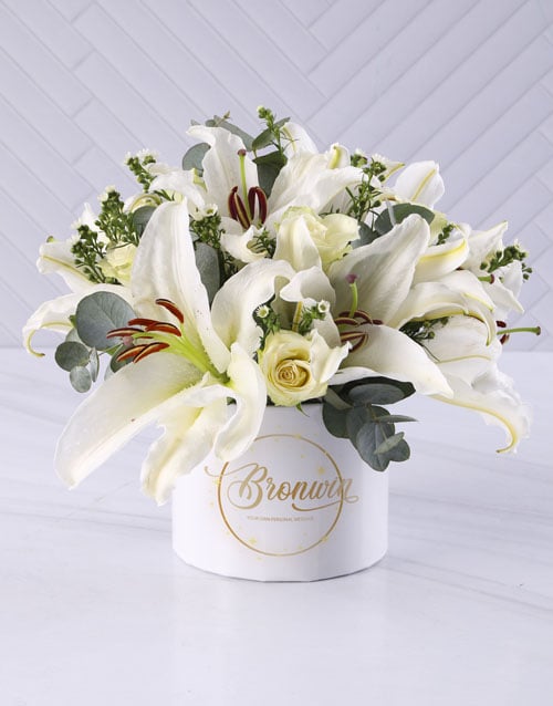 Personalised Snow White Blooms In Box