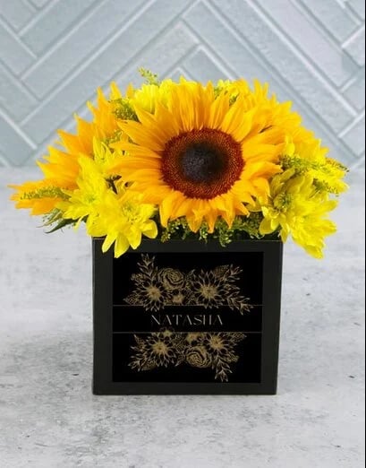 Personalised Sunflower Arrangement