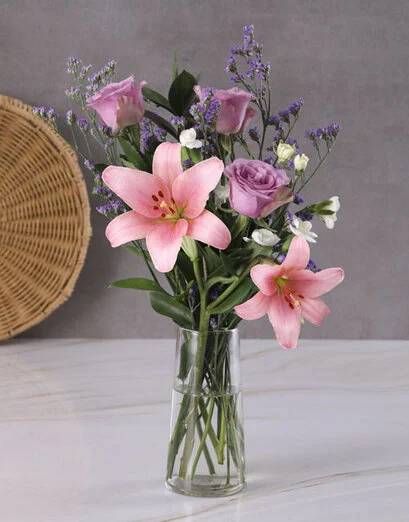 Perfect In Pink And Purple Arrangement