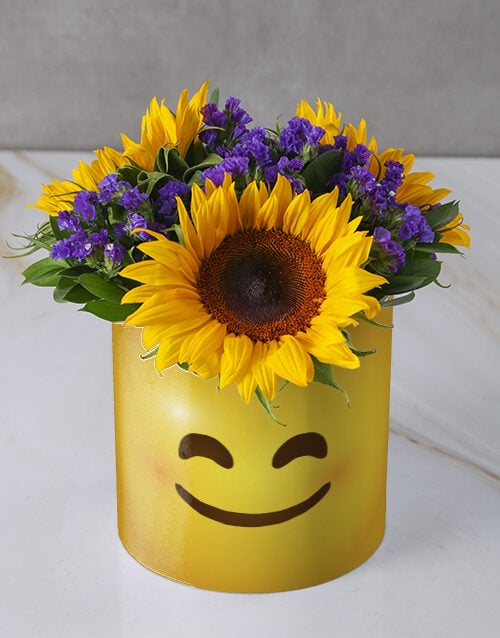 Sunflowers In Smiley Face Wrapping