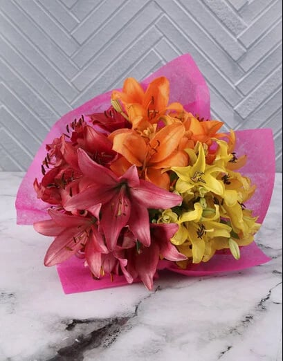 Bright Lily Melange Arrangement