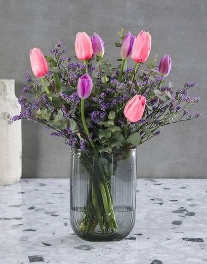 Pink And Purple Tulip Delight Bouquet