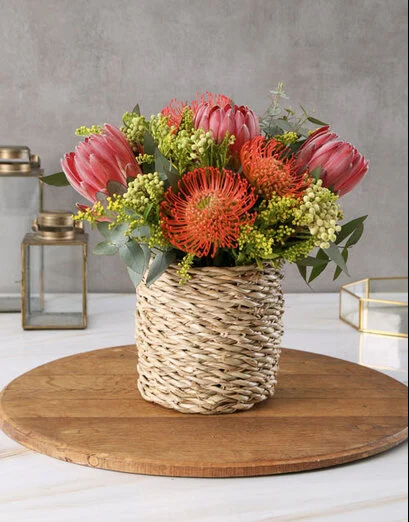 Blossoming Basket Of Protea