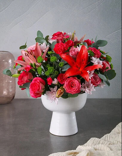 Pink And Cerise Floral Arrangement