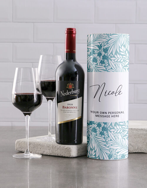 Personalised Tropical Wine Tube (Nederburg)