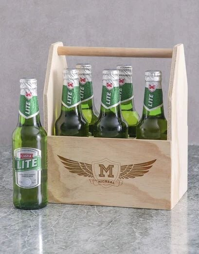 Personalised Heineken Wings Beer Crate (Castle Lite)