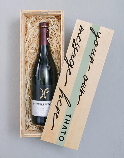 Personalised Diemersfontein Wooden Crate