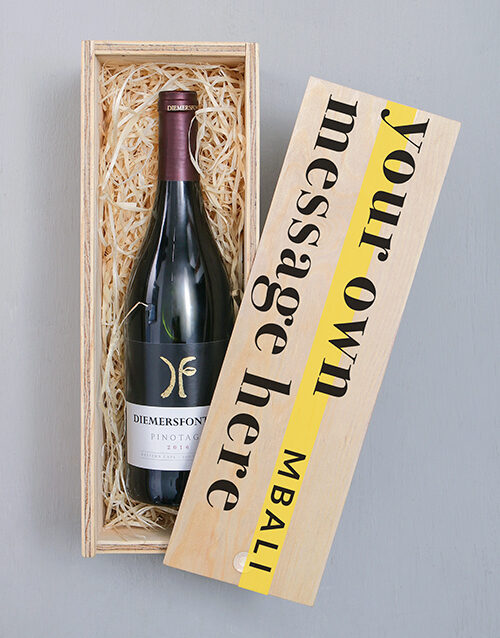 Personalised Diemersfontein Message Crate