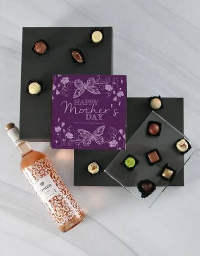 Personalised Purple Mothers Day Choc Tray (Standard)