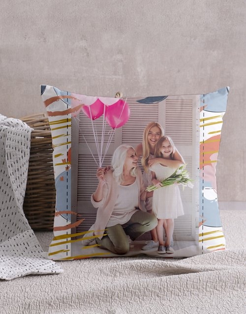 Personalised Pastel Patterned Scatter Cushion (Standard)