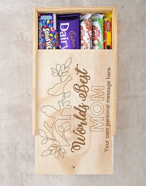 Personalised Worlds Best Mom Choc Crate