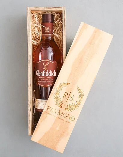 Personalised Wreath Glenfiddich Crate (12 Year)