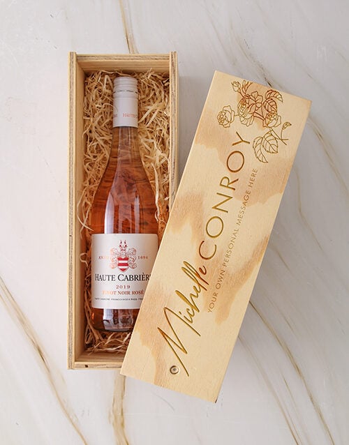Personalised Haute Cabriere Rose Crate (Rose)