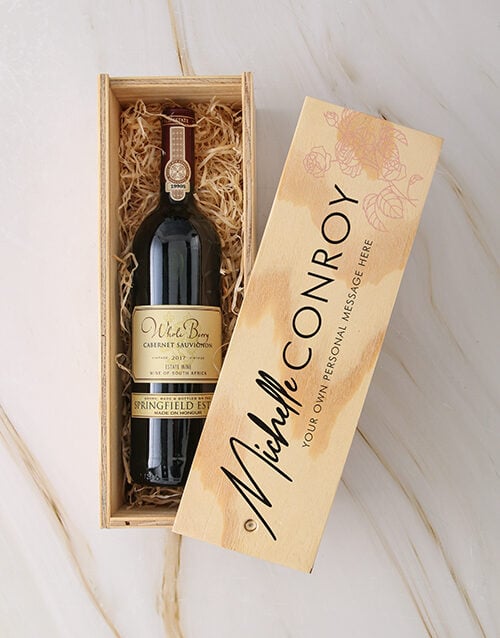 Personalised Rose Bush Springfield Crate (Sauv Blanc)