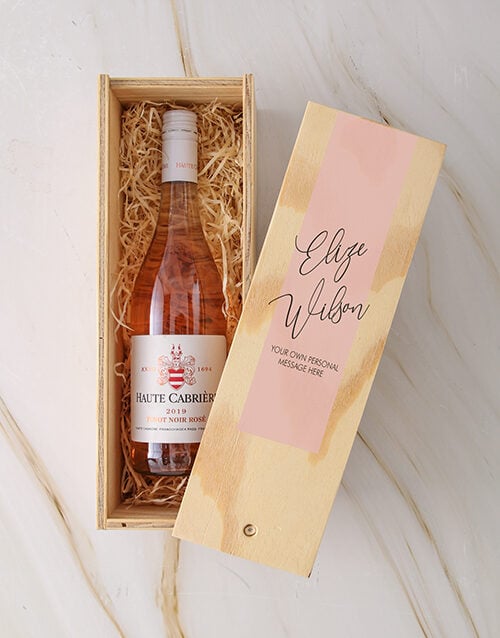 Personalised Classic Haute Cabriere Rose Crate (Chardonnay)