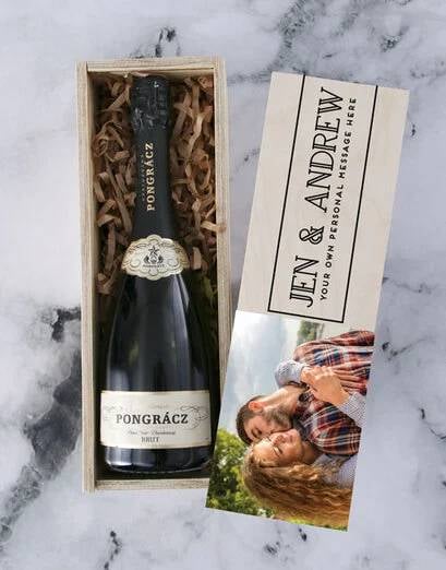 Personalised Photo Sparkling Wine Crate (Pongracz)