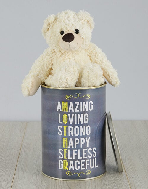 Personalised Mother Teddy Tin (Standard)