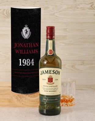 Personalised Jameson Irish Whiskey Crest Tube (Standard)