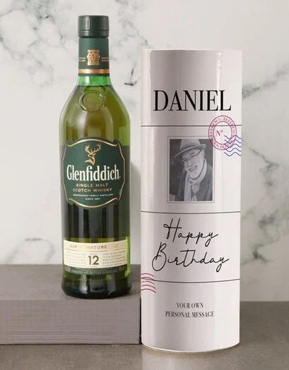 Personalised Glenfiddich Vintage Photo Tube