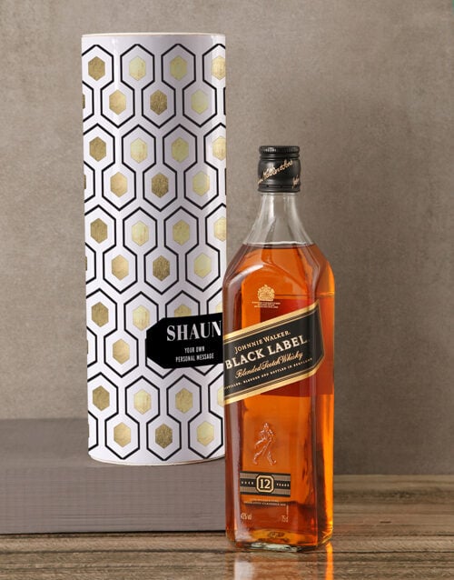 Personalised Johnnie Walker Whisky Tube (Red)