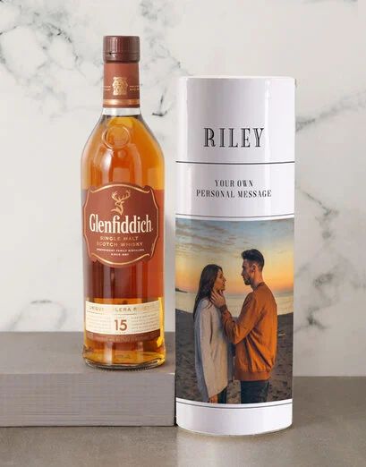 Personalised Glenfiddich Whisky Photo Tube (12 YR)