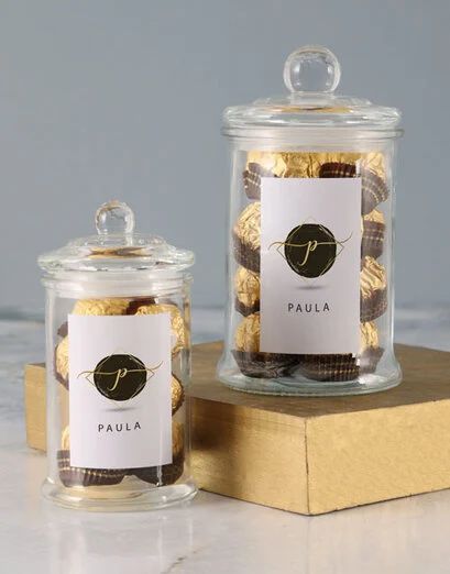 Personalised Name Ferrero Candy Jar (15 NOUGAT)