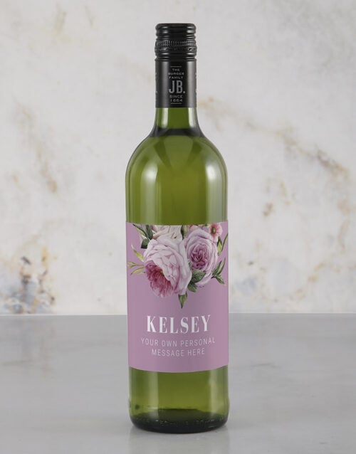 Personalised Pretty and Pink Rietvallei Wine (STANDARD)