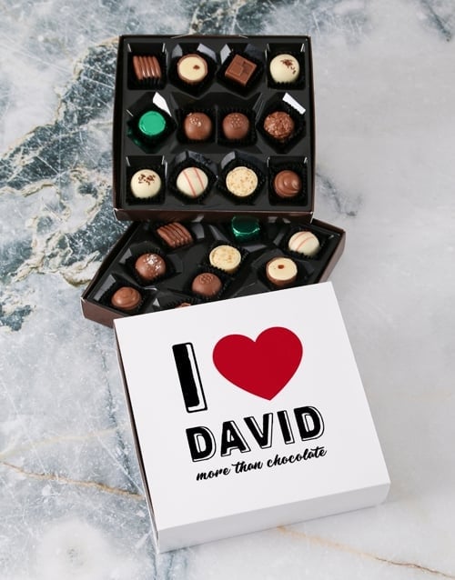 Personalised Love You Double Choc Tray (WINE)