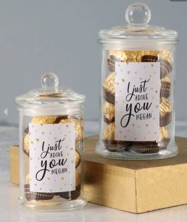 Personalised Adore You Ferrero Jar (STANDARD)