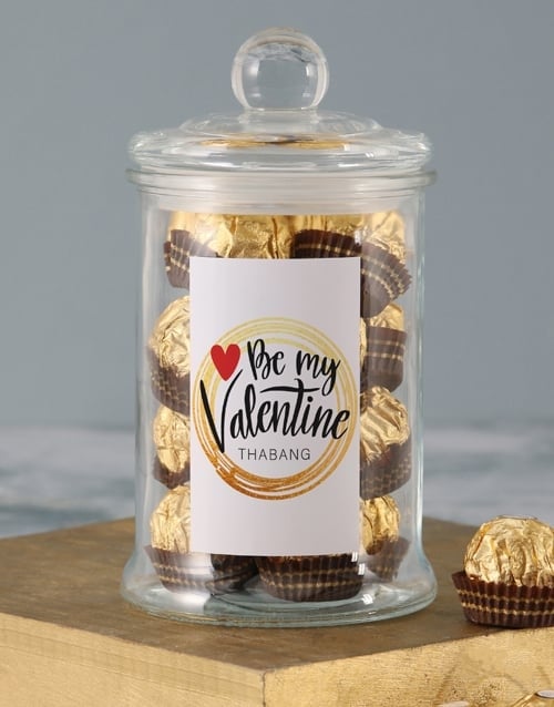 Personalised Be Mine Ferrero Jar (STANDARD)