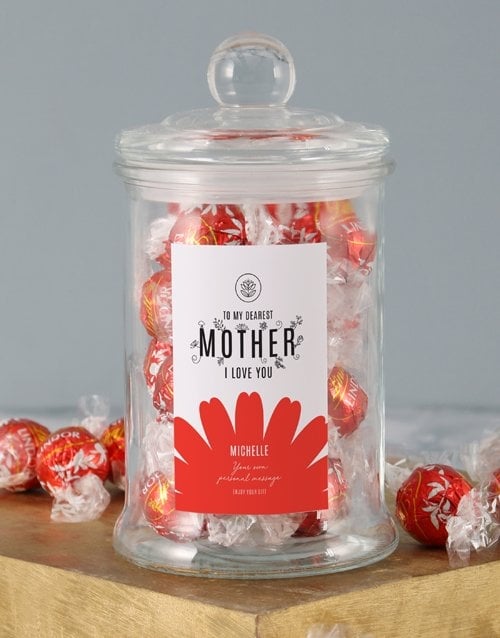 Personalised Dearest Mother Lindt Jar (standard)