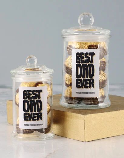 Personalised Best Dad Candy Jar (standard)