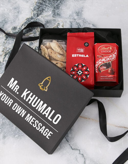 Personalised Own Message Man Crate (coffee)