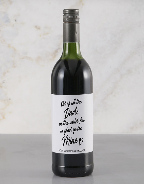 Personalised Of All The Dads Red Wine (standard)