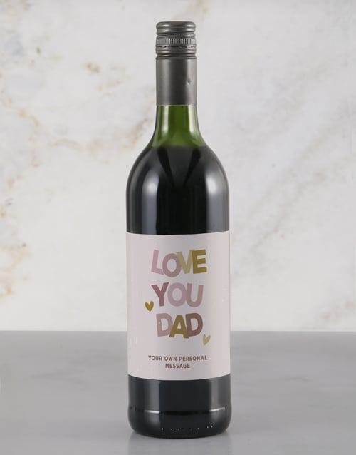 Personalised Love You Dad Red Wine (standard)