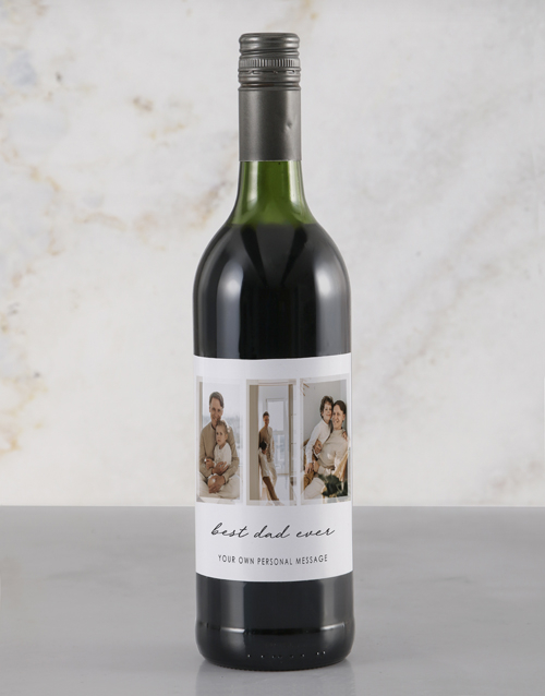 Personalised Best Dad Ever Red Wine (standard)
