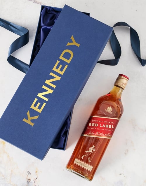 Personalised Johnnie Walker Blue Gift Box (red)