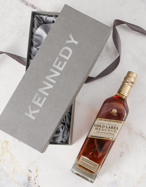 Personalised Grey Box With Johnnie Walker (red)