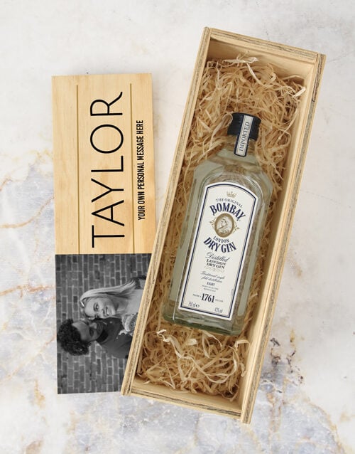Personalised Bombay Gin Photo Crate (DRY)