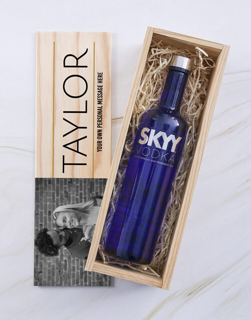 Personalised Skyy Vodka Photo Crate
