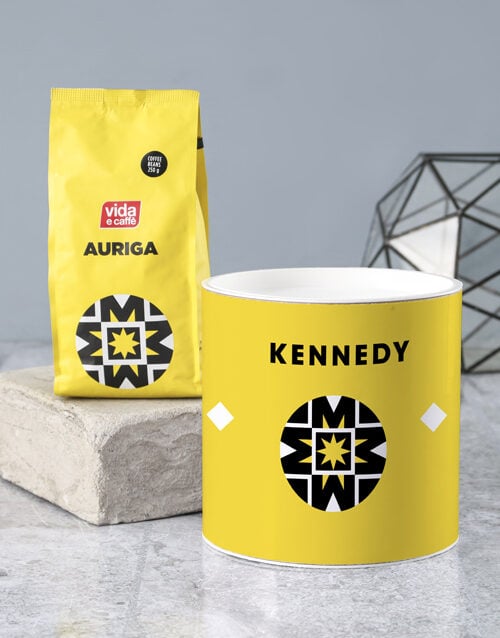 Personalised Name Yellow Coffee Tube (Standard)