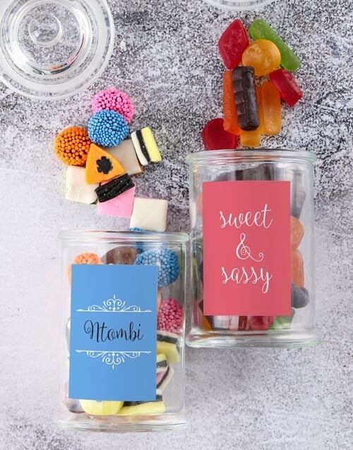 Personalised Something Sweet Sweetie Jar (Set of 2)