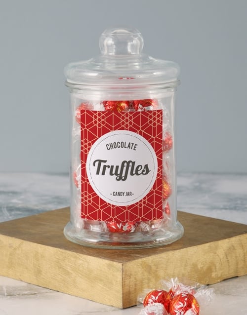 Personalised Chocolate Truffles Jar (LINDT STD)