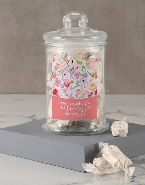 Personalised Floral Fancy Candy Jar (LINDT STD)