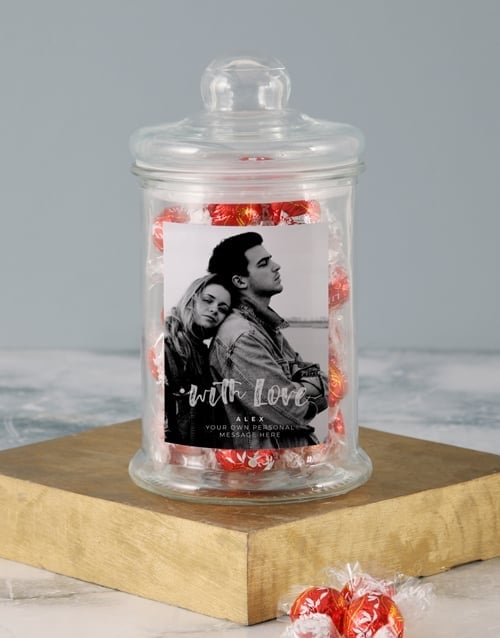Personalised With Love Photo Jar (LINDT STD)
