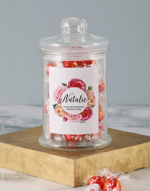 Personalised Ring A Rosy Candy Jar (LINDT STD)