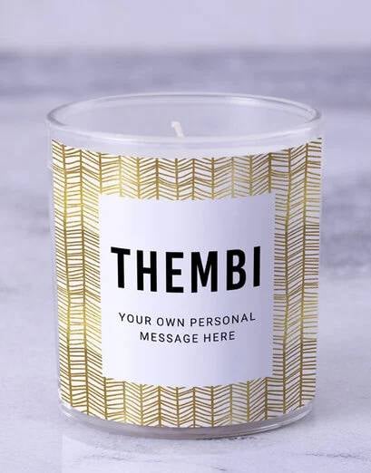 Personalised Golden Candle (Standard)
