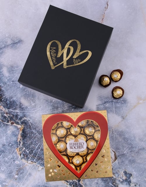 Personalised Ferrero Names Heart Box (STANDARD)
