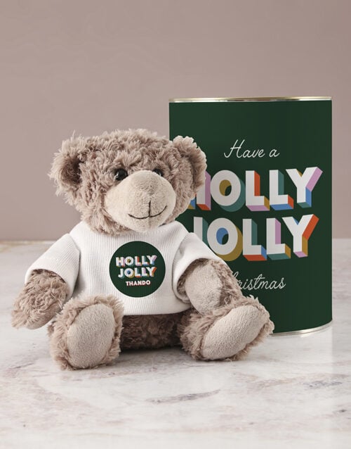Personalised Holly Jolly T shirt Teddy (STANDARD)